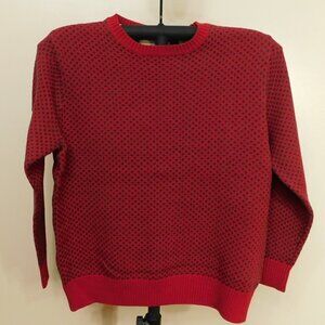 Weatherproof Red Men's Dot Crew Neck Sweater - L